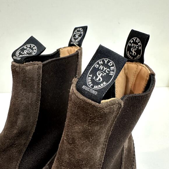 NWOT Todd Snyder x Tricker's Henry Wing Cap Chelsea Suede Boot Mens UK 7/ US 8.5 - Picture 6 of 12